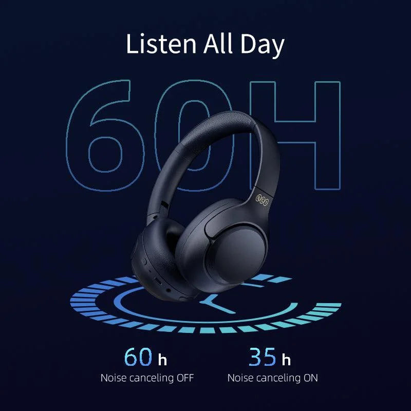 QCY H3 ANC Wireless Headphones – Black | Mobile Walay