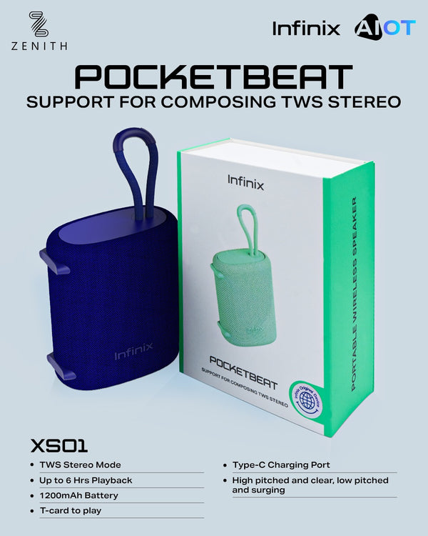 Infinix XS01 Pocket Beat Wireless Bluetooth Speaker