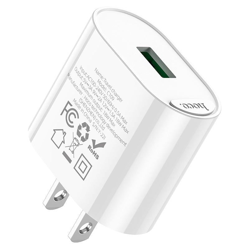 Hoco C109 Fighter 18W Fast Wall Charger - Mobile Walay