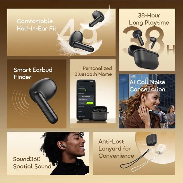 Oraimo SpaceBuds Air 38 Hours Smart Finder True Wireless Earbuds - Mobile Walay