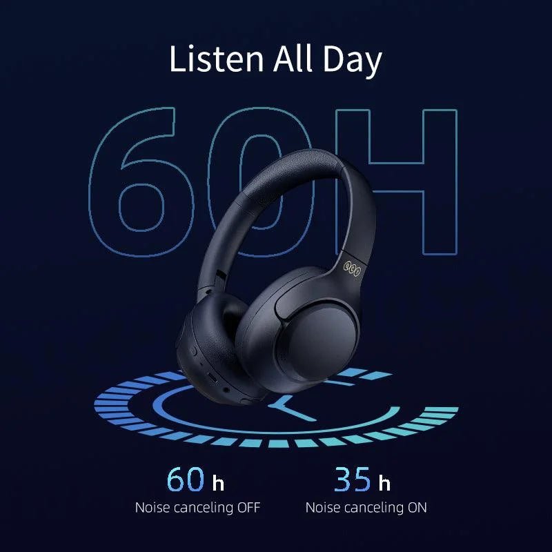 QCY H3 ANC Wireless Headphones – Black | Mobile Walay
